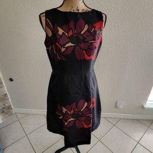 Taylor floral 50s style pleated‎ fit n flare dress size 8
